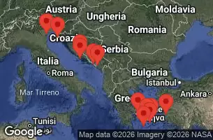EXPLORA II - trasa 15 nocy podróż z: Venice (Fusina) w dniu 02/08/2027 - Italia, Croazia, Montenegro, Grecia, Turchia