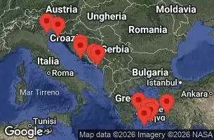 EXPLORA II - trasa 15 nocy podróż z: Piraeus (Athens) w dniu 09/08/2027 - Grecia, Turchia, Croazia, Italia, Montenegro, Spagna
