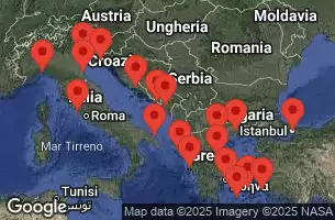 EXPLORA I - trasa 22 nocy podróż z: Genoa w dniu 02/08/2025 - Italia, Grecia, Montenegro, Croazia, Turchia