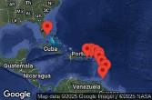 Barbados, Trinidad e Tobago, Martinica, Antigua e Barbuda, Sint Maarten, Isole Vergini britanniche, Stati Uniti, Porto Rico, Guadalupa