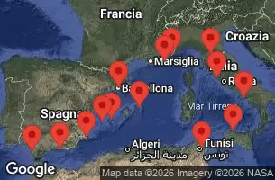 EXPLORA I - trasa 18 nocy podróż z: Barcelona w dniu 03/05/2026 - Spagna, Marocco, Francia, Monaco, Italia, Tunisia