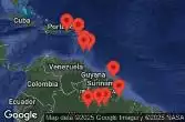 Brasile, Guyana francese, Saint Vincent e Grenadine, Barbados, Saint Lucia, Saint-Barthélemy, Saint Kitts e Nevis, Porto Rico, Egitto