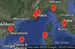EXPLORA I - trasa 8 nocy podróż z: Barcelona w dniu 23/08/2027 - Spagna, Italia, Francia, Stati Uniti