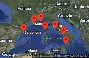 EXPLORA I - trasa 8 nocy podróż z: Civitavecchia (Rome) w dniu 02/08/2027 - Italia, Francia, Monaco, Spagna, Stati Uniti