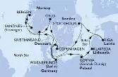 Warnemunde,Sandnes,Bergen,Kristiansand,Oslo,Copenhagen,Warnemunde,Gdynia,Klaipeda,Riga,Stockholm,Copenhagen,Warnemunde