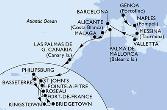 Genoa,Naples,Messina,Valletta,Barcelona,Palma de Mallorca,Alicante,Malaga,Las Palmas de G.Canaria,St John s,Kingstown,Bridgetown,Fort de France,Pointe-a-Pitre,St John s,Philipsburg,Basseterre,Roseau,Fort de France
