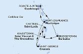 Fort de France,Pointe-a-Pitre,Bridgetown,Kingstown ,Castries,Saint George,Fort de France
