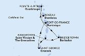Pointe-a-Pitre,Roseau,Bridgetown,Kingstown,Saint George,Fort de France,Pointe-a-Pitre