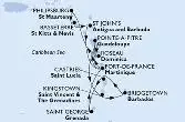 Bridgetown,Castries,Saint George,Fort de France,Pointe-a-Pitre,Roseau,Philipsburg,Basseterre,St John s,Fort de France,Pointe-a-Pitre,Castries,Bridgetown