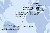 Salvador,Maceio,Santa Cruz de Tenerife,Casablanca,Valencia,Barcelona,Naples,Civitavecchia