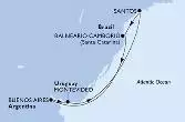 Buenos Aires,Montevideo,Santos,Balneario Camboriu,Buenos Aires