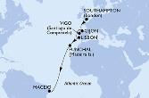 Southampton,Gijon,Vigo,Lisbon,Funchal,Maceio
