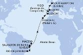 Rio de Janeiro,Ilheus,Salvador,Maceio,Funchal,Lisbon,Vigo,Gijon,Southampton