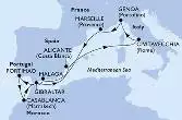 Alicante,Civitavecchia,Genoa,Marseille,Malaga,Portimao,Casablanca,Gibraltar,Alicante