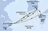 Shanghai,Gangjeong,Busan,Shanghai,Busan,Fukuoka,Shanghai