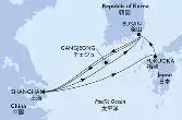 Shanghai,Gangjeong,Busan,Shanghai,Fukuoka,Busan,Shanghai