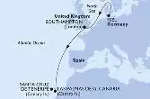Kiel,Southampton,Las Palmas de G.Canaria,Santa Cruz de Tenerife