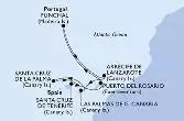 Funchal,Arrecife de Lanzarote,Las Palmas de G.Canaria,Santa Cruz de La Palma,Santa Cruz de Tenerife,Puerto del Rosario,Funchal