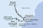 Arrecife de Lanzarote,Funchal,Puerto del Rosario,Las Palmas de G.Canaria,Santa Cruz de La Palma,Santa Cruz de Tenerife,Puerto del Rosario,Funchal,Arrecife de Lanzarote