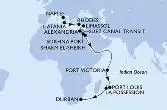 Italy,Greece,Cyprus,Egypt,Seychelles,Mauritius,Reunion,South Africa