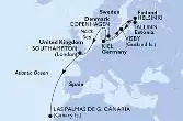 Copenhagen,Visby,Helsinki,Tallinn,Kiel,Southampton,Las Palmas de G.Canaria