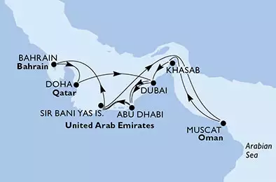 United Arab Emirates, Bahrain, Qatar, Oman