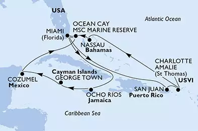 United States, Puerto Rico, Virgin Islands (U.S.), Bahamas, Jamaica, Cayman Islands, Mexico
