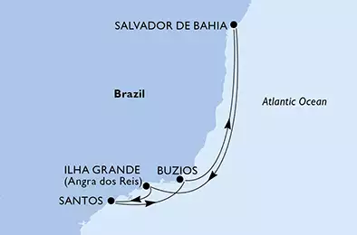 Salvador, Ilha Grande, Santos, Buzios, Salvador