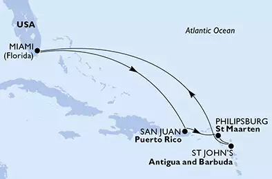 United States, Puerto Rico, St. Maarten, Antigua and Barbuda
