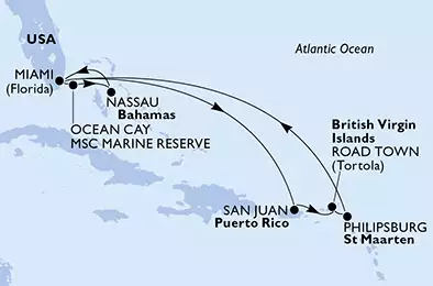 United States, Bahamas, Puerto Rico, Virgin Islands (British), St. Maarten
