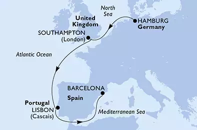 Germany, United Kingdom, Portugal, Spain