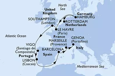 Netherlands, Germany, France, United Kingdom, Spain, Portugal, Italy