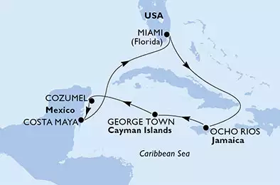 United States, Jamaica, Cayman Islands, Mexico