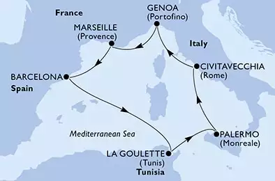 France,Spain,Tunisia,Italy