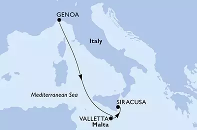 Genoa,Valletta,Siracusa