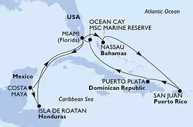United States,Bahamas,Puerto Rico,Dominican Republic,Mexico,Honduras