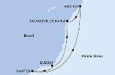  MSC SEASHORE od 23/12/2022 do 30/12/2022 podróż z: Santos, Brazil