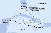 Miami,Ocean Cay,Cozumel,George Town,Ocho Rios,Miami