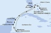 Miami,Nassau,Ocean Cay,Ocean Cay,Miami,Ocean Cay,Isla de Roatan,Costa Maya,Cozumel,Miami