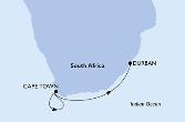 Cape Town,Indian Ocean,Cape Town,Durban