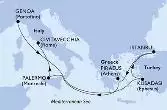 Genoa,Kusadasi,Istanbul,Istanbul,Piraeus,Palermo,Civitavecchia