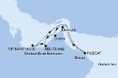 Abu Dhabi,Sir Bani Yas,Muscat,Khasab,Dubai,Dubai,Dubai,Abu Dhabi