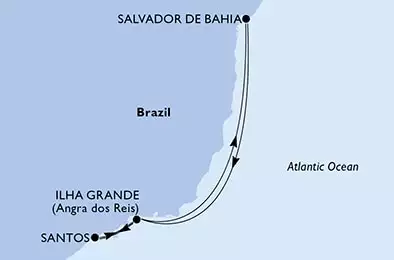 Salvador,Ilha Grande,Santos,Ilha Grande,Salvador