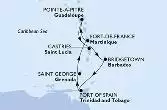 Pointe-a-Pitre,Castries,Bridgetown,Port of Spain,Saint George,Fort de France,Pointe-a-Pitre