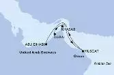 Dubai,Khasab,Muscat,Abu Dhabi