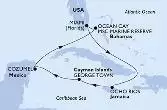 Miami,Ocho Rios,George Town,Cozumel,Ocean Cay,Miami