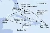 Miami,Ocho Rios,George Town,Cozumel,Ocean Cay,Miami,Nassau,San Juan,Puerto Plata,Ocean Cay,Miami
