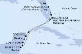 Port Canaveral,Ocean Cay,Belize City,Costa Maya,Cozumel,Port Canaveral