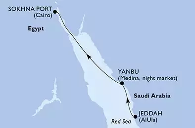 Jeddah,Yanbu,Sokhna Port