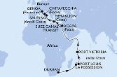 South Africa,Reunion,Mauritius,Seychelles,Jordan,Egypt,Greece,Italy